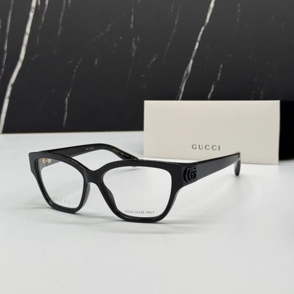 NEW GG1597O 001 GUCCI BLACK WOMEN GUCCI EYEGLASSES - Picture 2 of 11